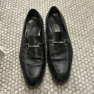 Men black Ferragamo shoe